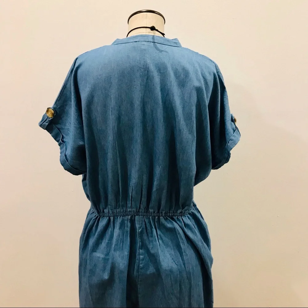 Vintage style Julia chambray jumpsuit. Size L. Excellent used condition - Picture 7 of 12